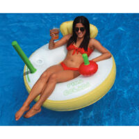 118495130-1 Swimline Pina Colada Inflatable Pool Ring White/Yellow