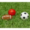 Poolmaster Waterproof Sport Multi-Color Game Balls for Kids, Football, Soccer Ball, and Basketball 3-Pack