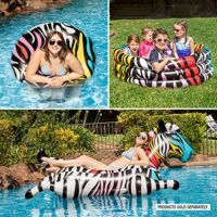 Poolmaster Rainbow Zany Zebra Jumbo Rider, Multi