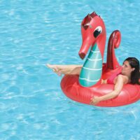 89635211-1 Poolmaster 48-Inch Inflatable Swimming Pool Party Float Seahorse Coral