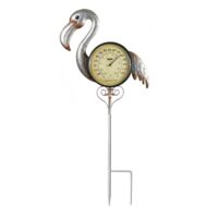 174333613-1 Poolmaster Outdoor Thermometer Garden Stake and Backyard Décor - Flamingo
