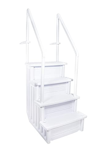 606410236-1 HYDROTOOLS 87940 Premium Resin in-Pool Steps with Handrails